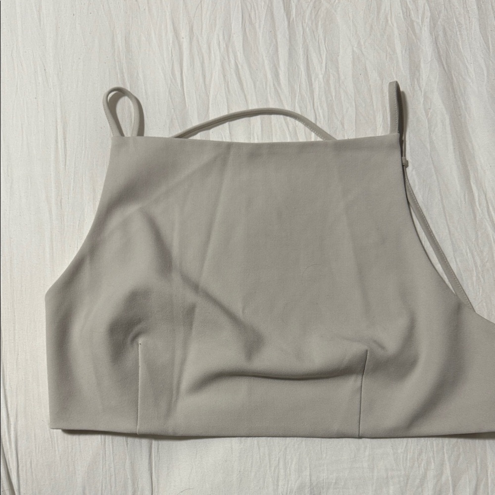 White Fox Boutique Cream Crop Top